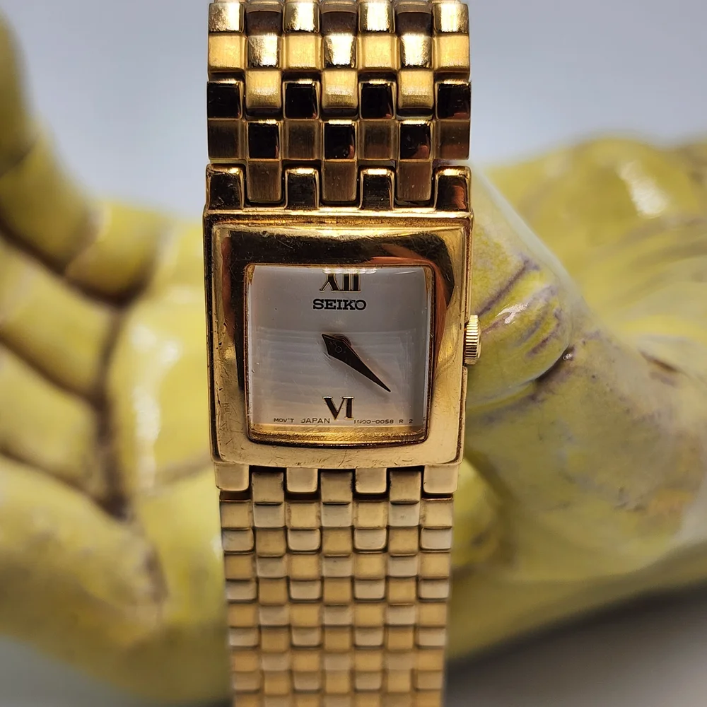 Seiko Gold-Tone Square Dial Watch - Picture 7 of 7